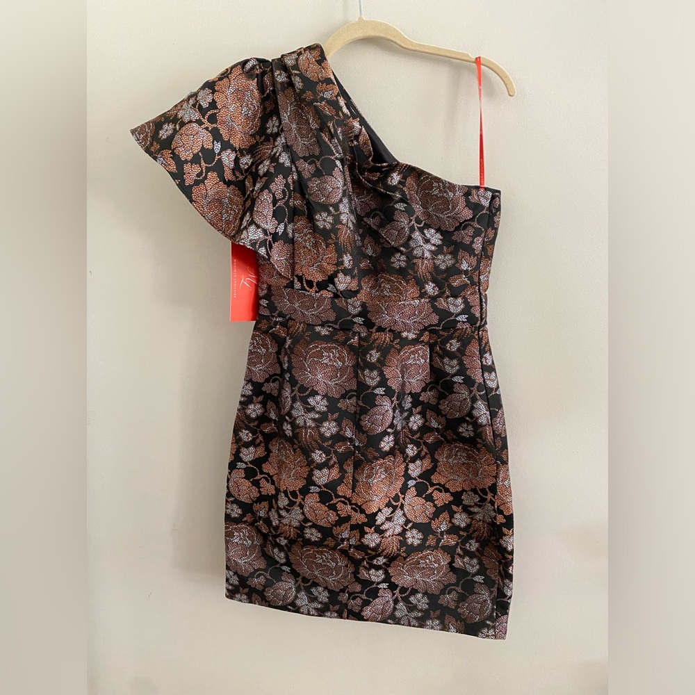 NEW Anthropologie Rose One-Shoulder Dress size 4 new with tag nwt - Picture 12 of 12